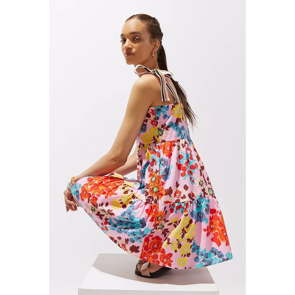 Anthropologie Peter Som Flouncy Floral Mini Dress Like New SZ XL